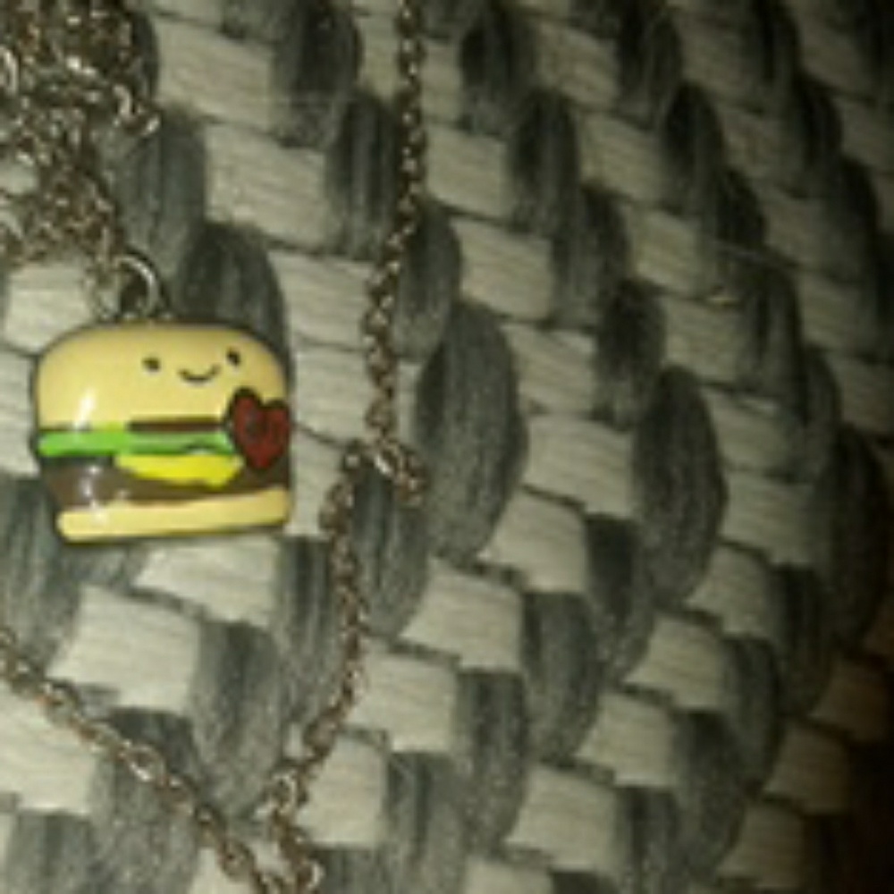 Kids burger necklace